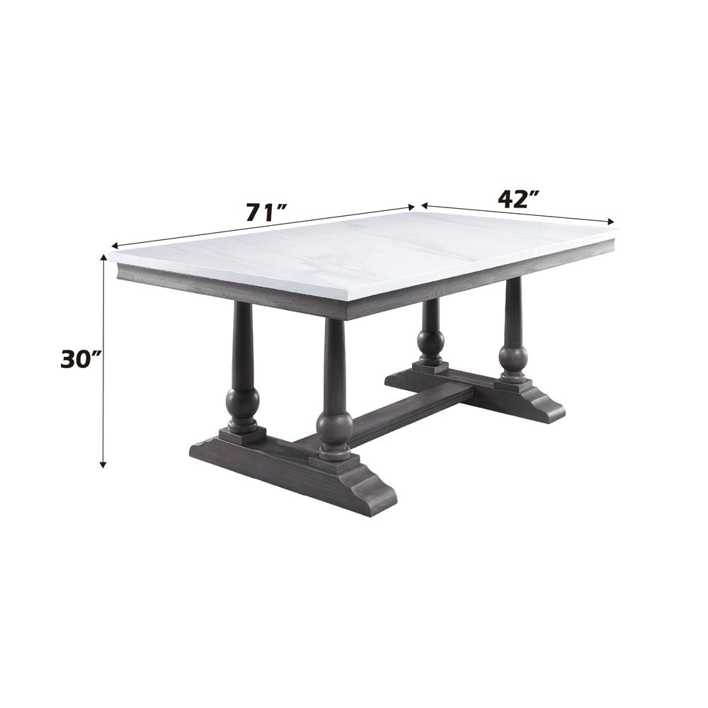 Yabeina Dining Table – dimensions diagram
