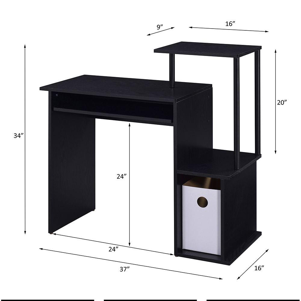 Lyphre Computer Desk – line drawing