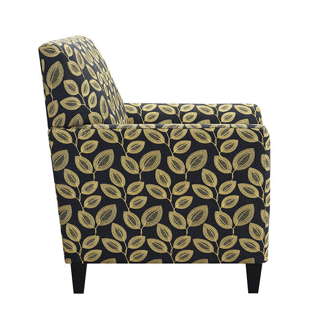 Ivey Acent Chair, Botanical Black/Gold - view 3