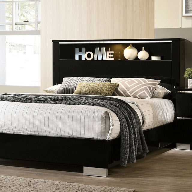 Carlie 4 Pc Queen Bedroom Set, Black