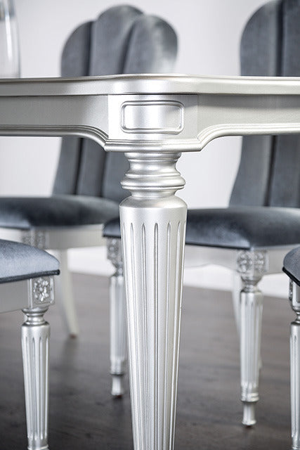 Melodi Parc Dining Table, Silver - view 5