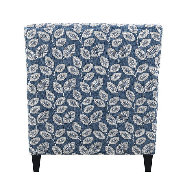 Ivey Acent Chair, Botanical Blue/Egret White - view 5
