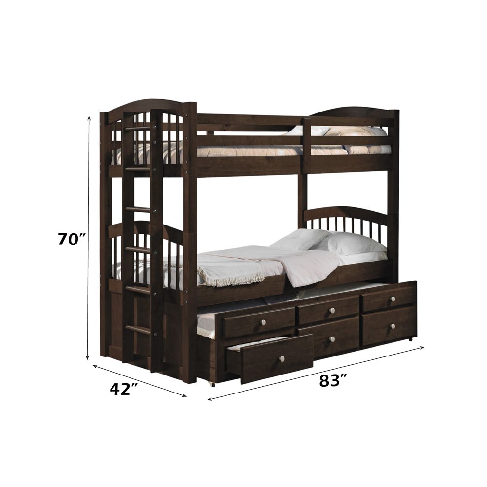 Micah Twin/Twin Bunk Bed W/Trundle & Storage – dimensions diagram