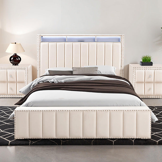 Farese Bed, Beige - view 2
