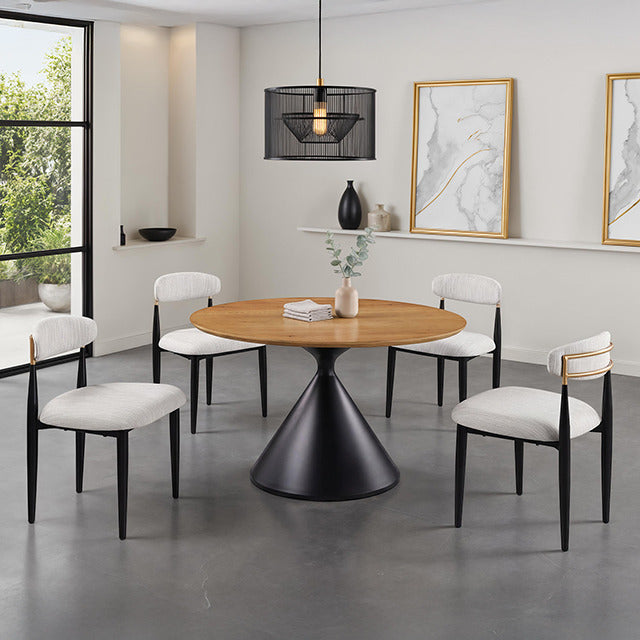 Athan 5 Pc. Dining Table Set, Oak/Black - view 3