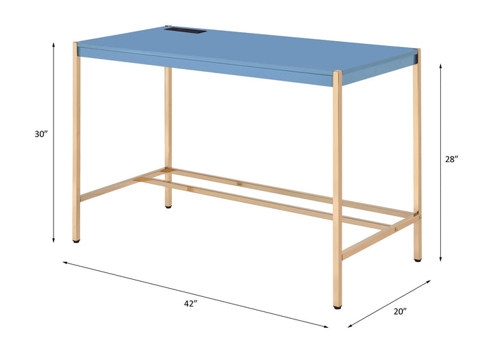 Midriaks Writing Desk W/USB – line drawing