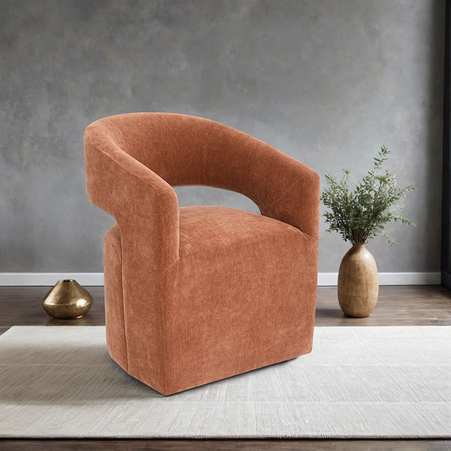 Tresa Arm Chair with Casters, Rustic Orange - view 7