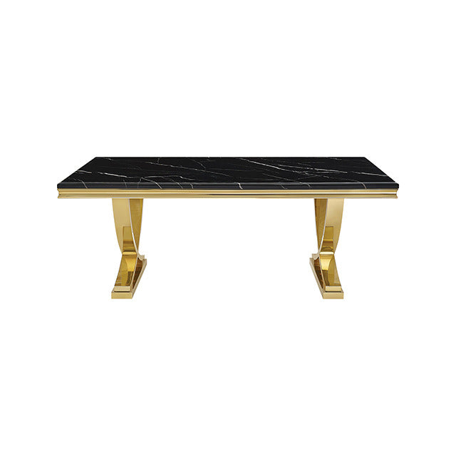 Wadenstil Dining Table, Black/Gold - view 10