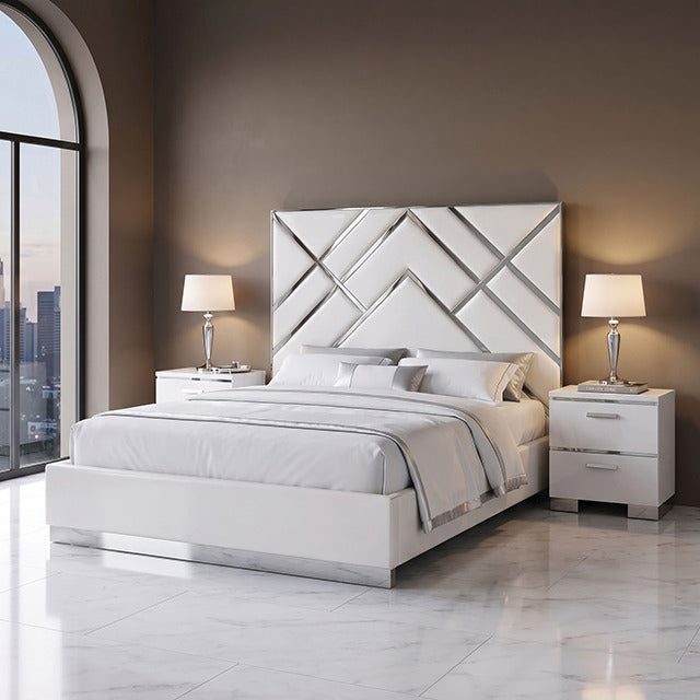 Stavola Bed, White/Chrome - view 6