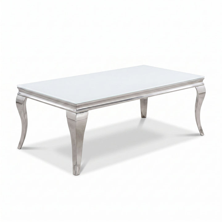 Wetzikon Coffee Table, Silver/White