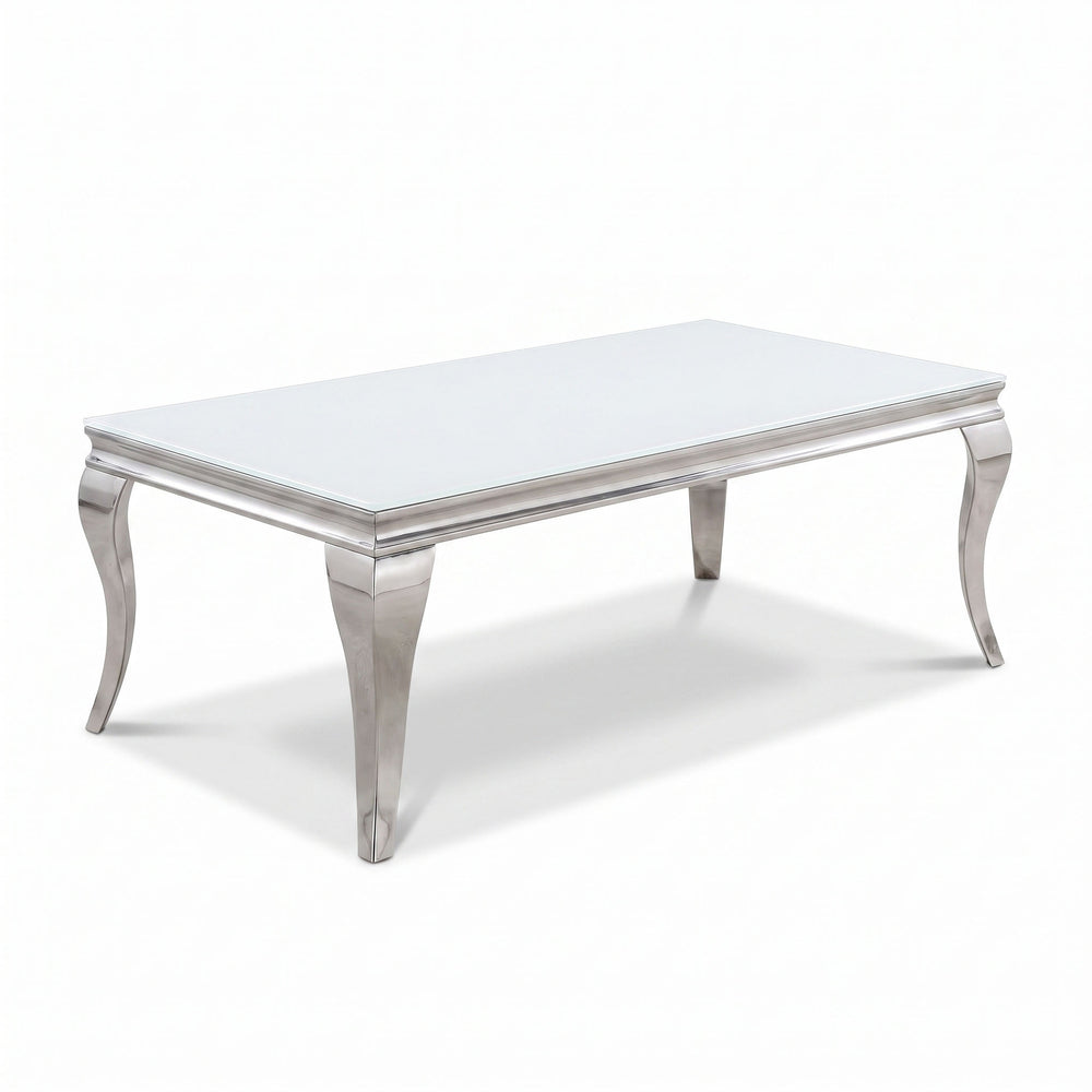 Wetzikon Coffee Table, Silver/White
