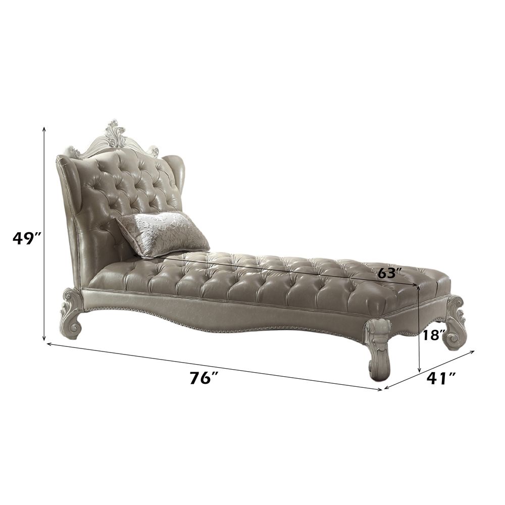 Versailles Chaise W/Pillow – dimensions diagram