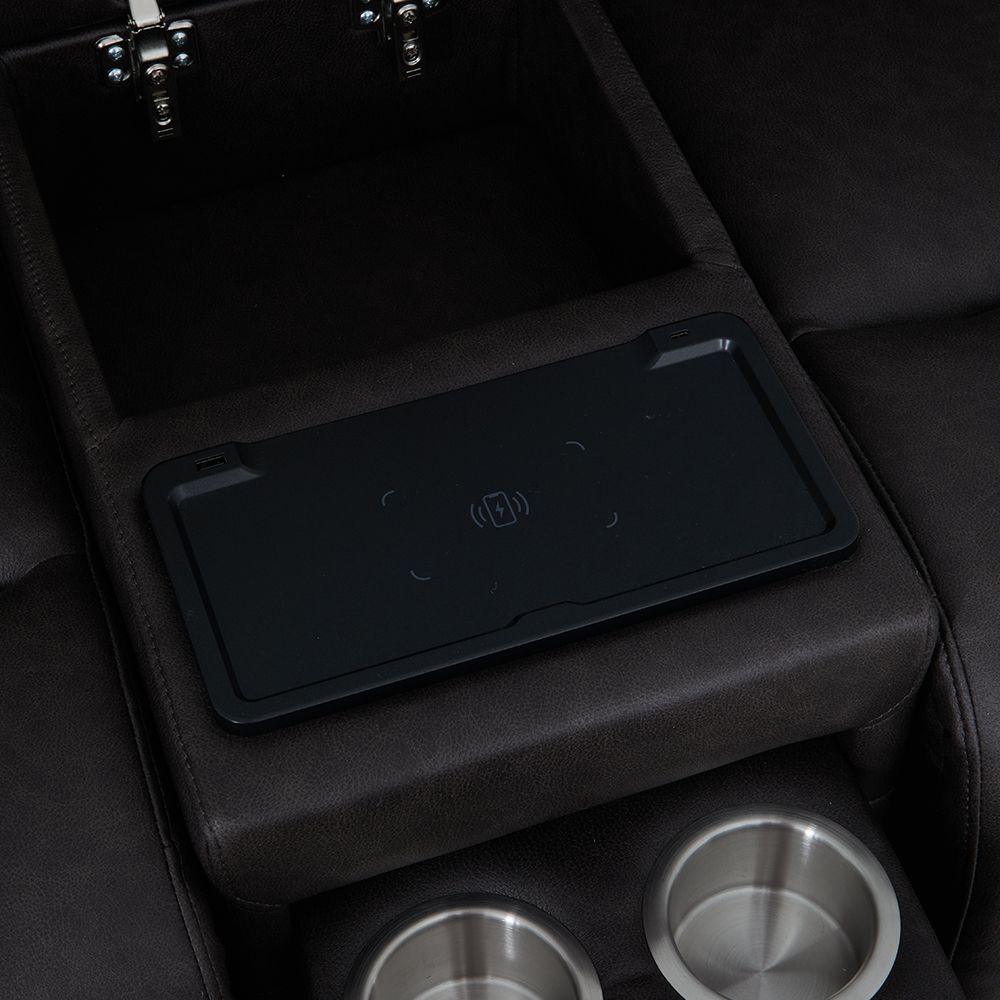 Wendell Power Motion Loveseat with Console, Wireless Charger, Storage, USB & LED