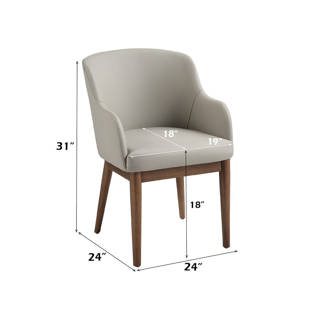 Harvey Side Chair (Set-2) – dimensions diagram