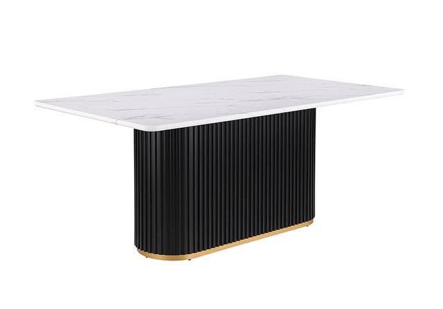 Borden 5 Pc. Dining Table Set, Black/White