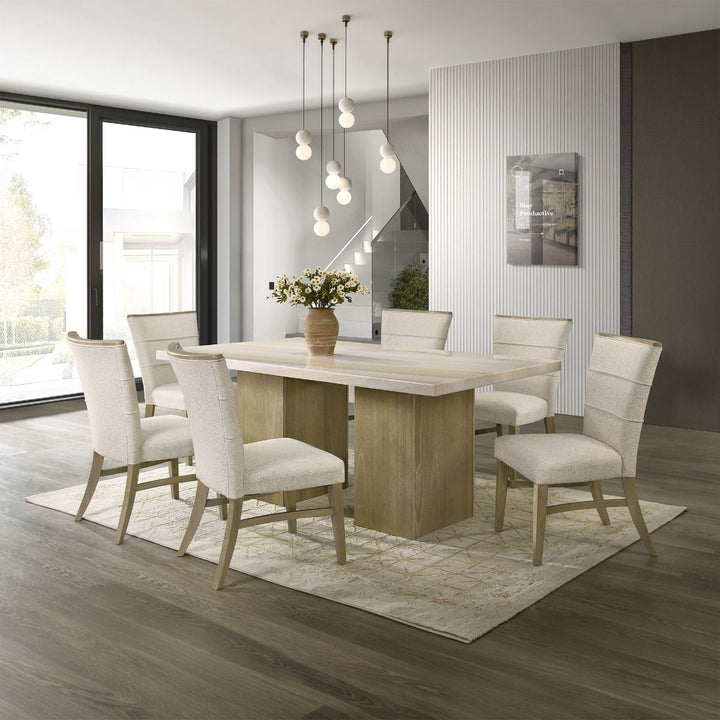 Olinda Dining Table w/Natrual Marble Top – view 2