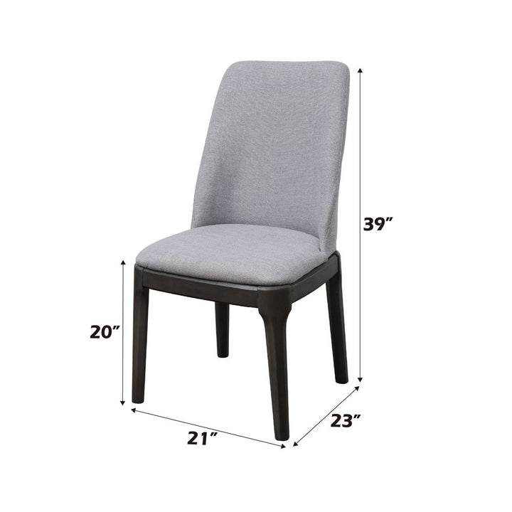 Madan Side Chair (Set-2) – dimensions diagram