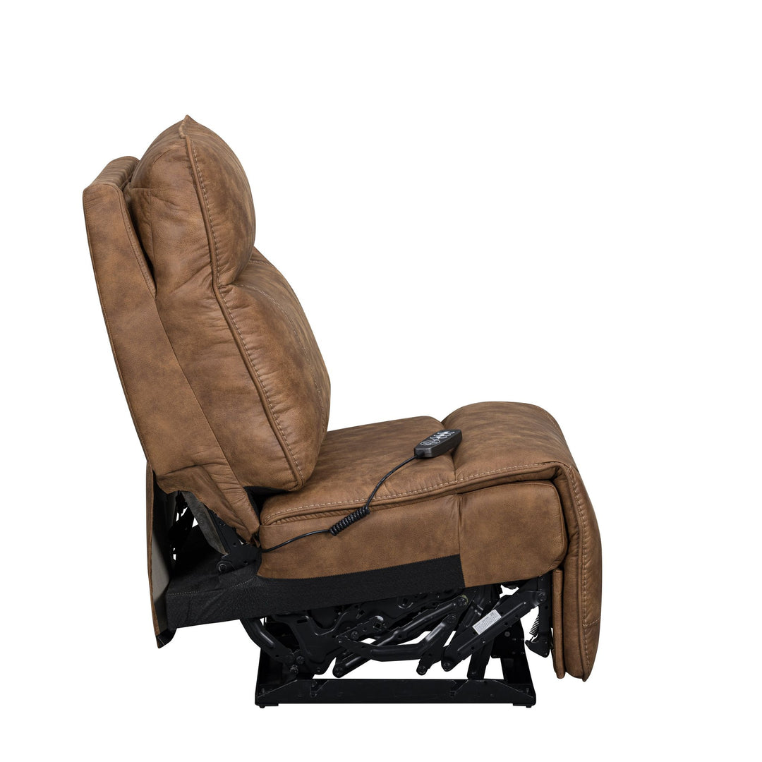 Kyra Armless Recliner W/pwr Hr, Fr, Massage, Heat-Saddle