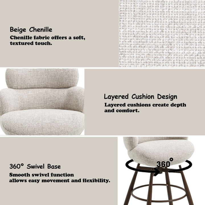 Jena Counter Height Chair w/Swivel – features callout