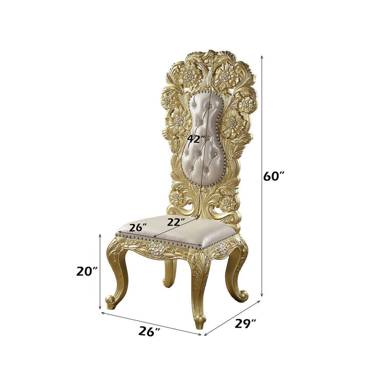 Cabriole Side Chair (Set-2) – dimensions diagram