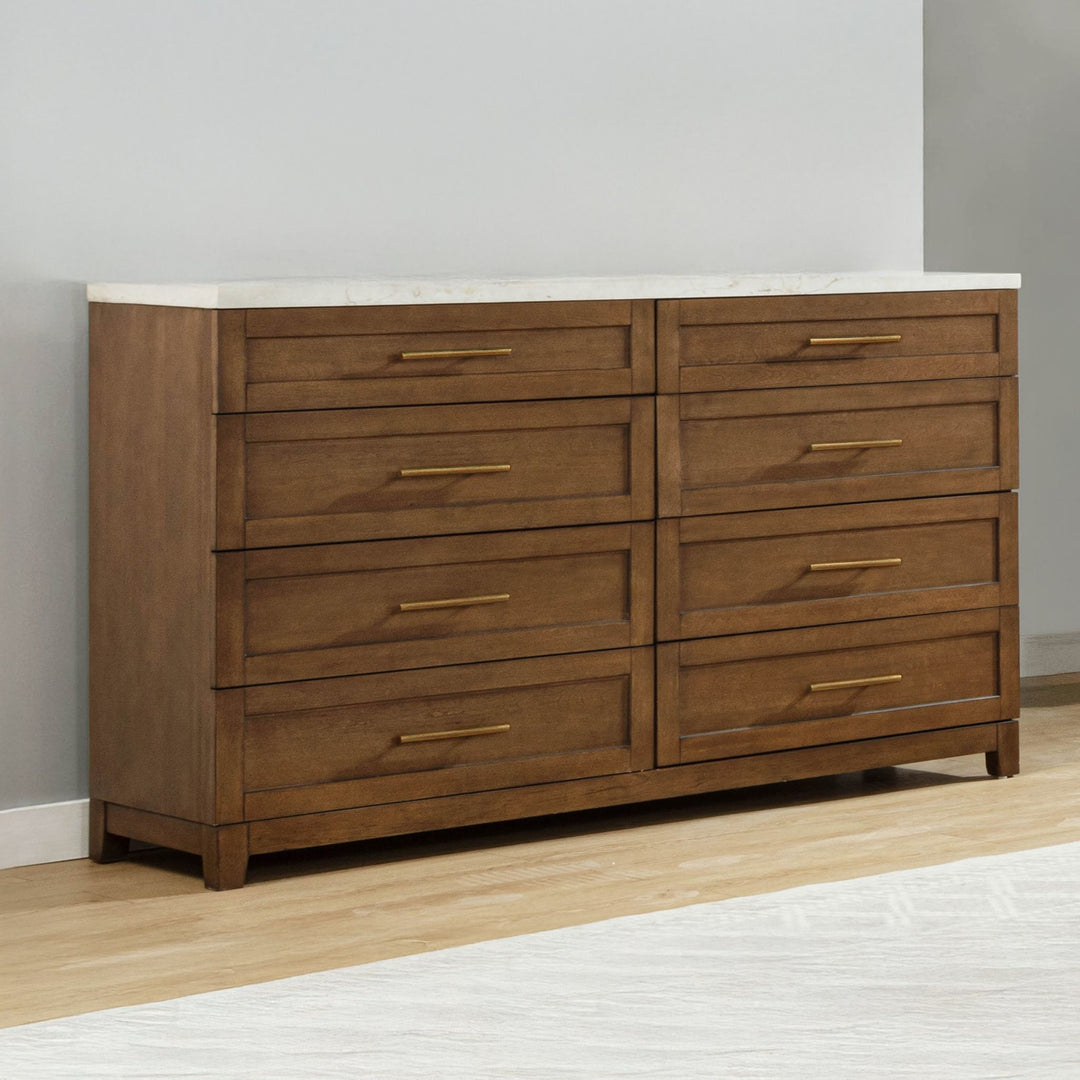 Devonshire Marble Top Dresser-Cognac