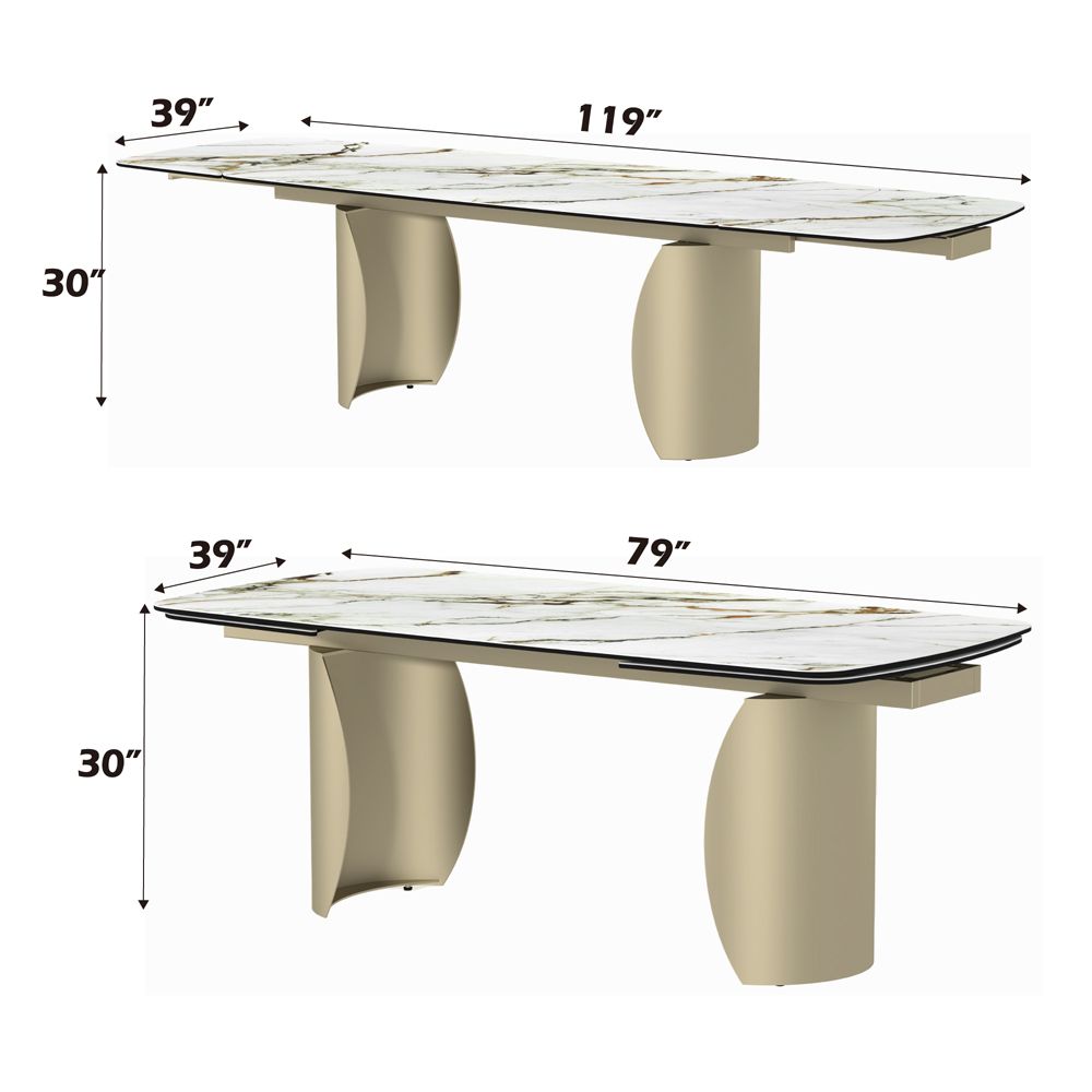 Cora Dining Table – dimensions diagram
