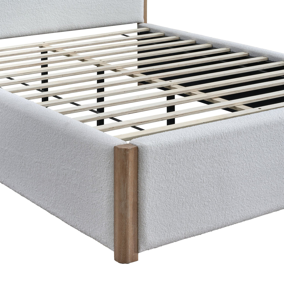 Anika 6/6 K Upholstered Headboard-White