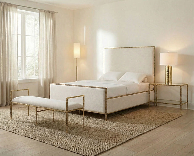 Valda Bed, Matte Gold - view 7