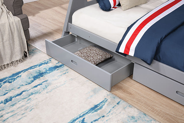 Emilee Twin/Full Bunk Bed, Gray - view 6