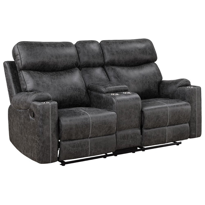 Hirah Motion Loveseat w/Console &amp; USB Port – view 2