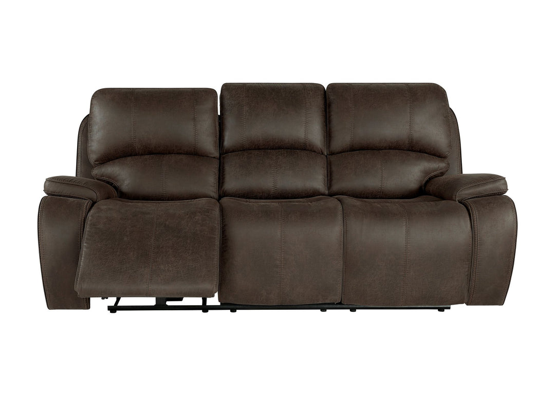 Brookings  Sofa W/pwr Hr & Fr-Brown