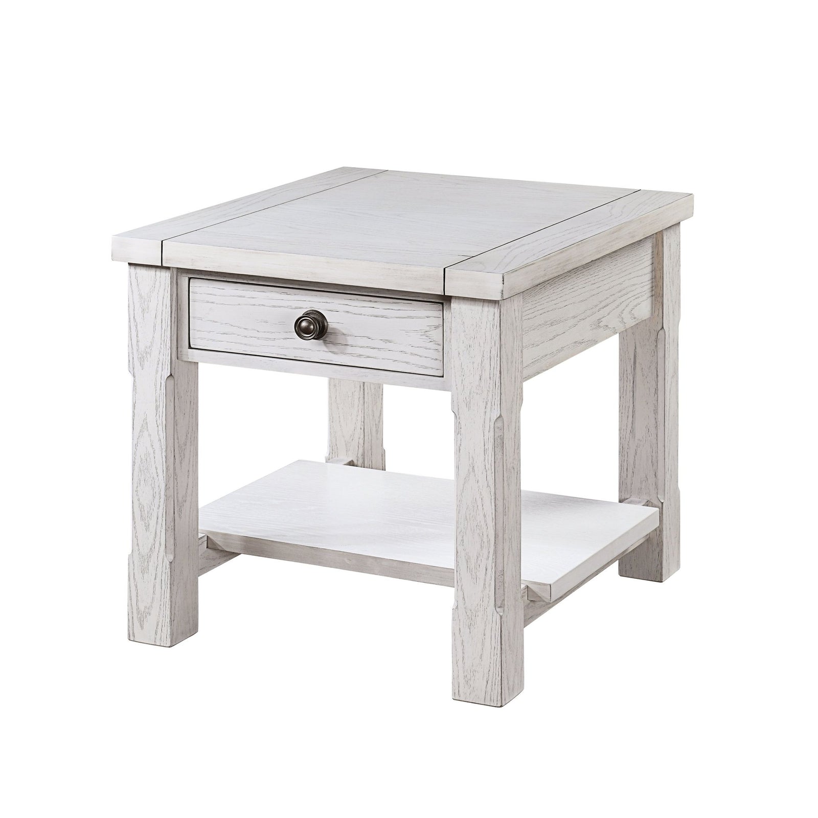 Dorsey 1 Drawer End Table-White