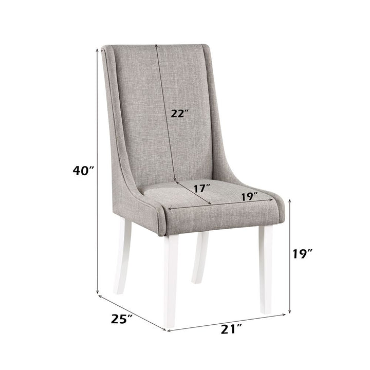 Hollyn Side Chair (Set-2) – dimensions diagram