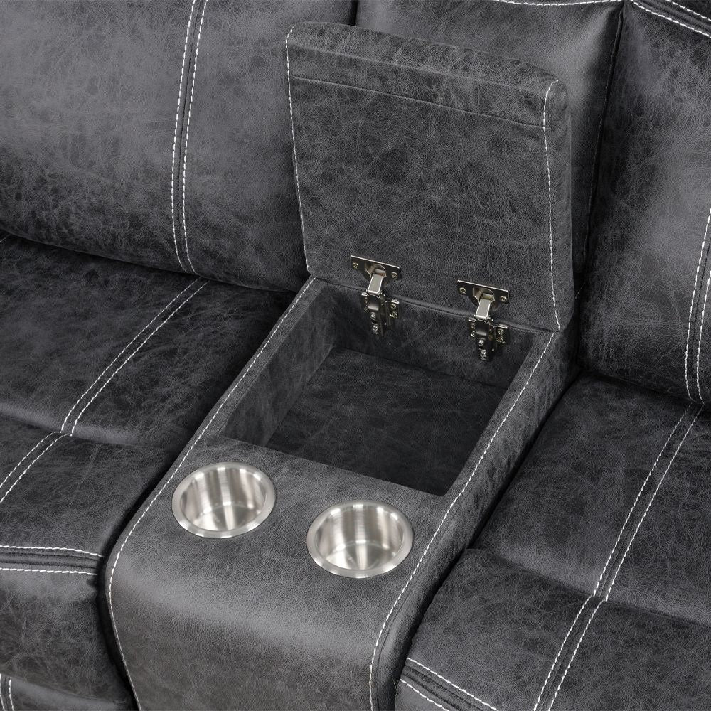 Zubaida Power Glider Motion Loveseat with USB