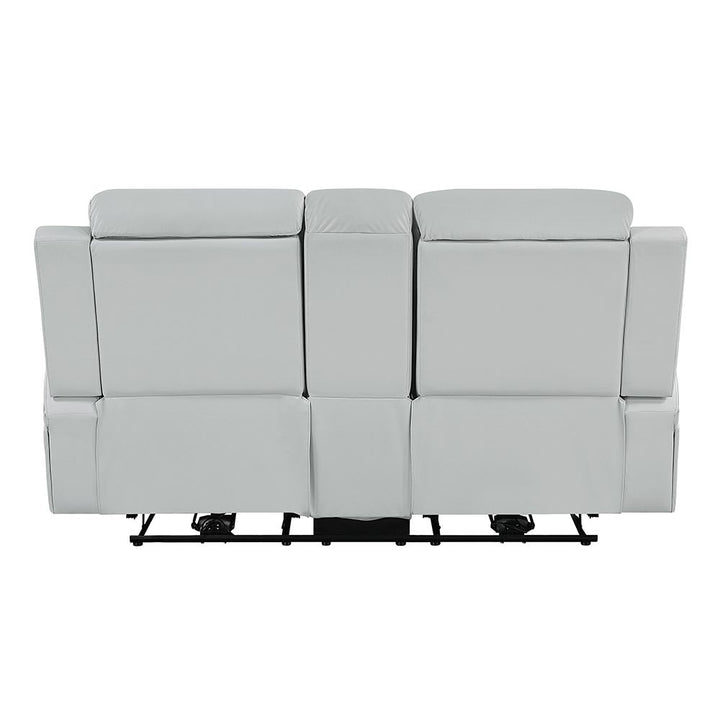 Elonzo Power Motion Loveseat w/Console, LED, Power Headrest &amp; Speaker – view 5