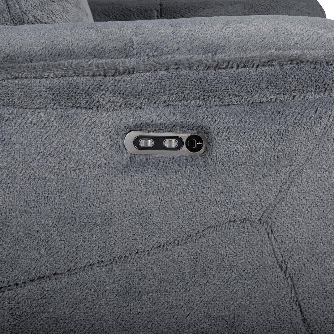 Teddy Recliner W/pwr Hr & Fr-Gray