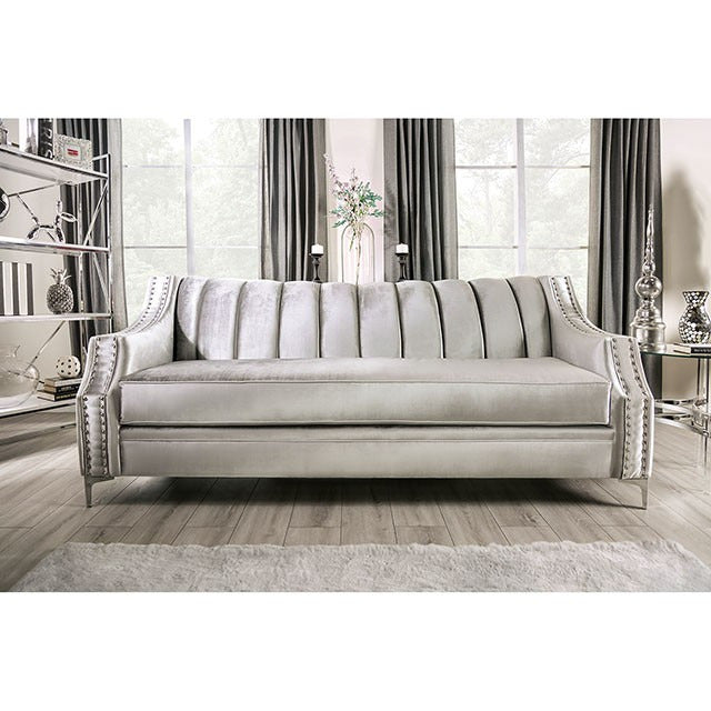 Elicia Love Seat, Silver - view 7