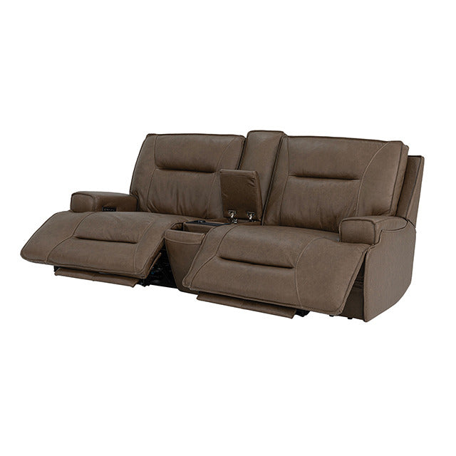Dallas Oversized Power Loveseat, Cocoa Brown - view 3