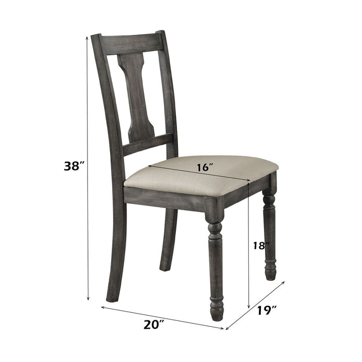 Wallace Side Chair (Set-2) – dimensions diagram
