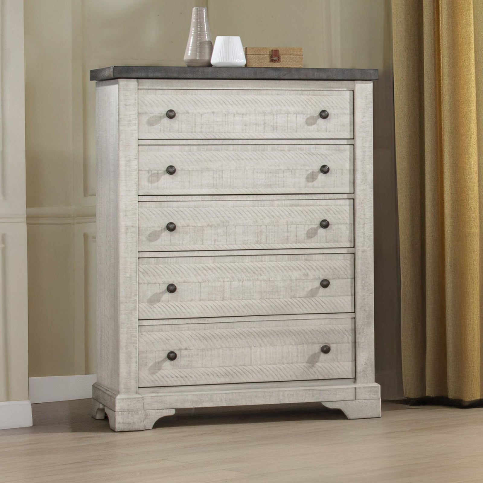 Augusta Lift Top Chest - Rustic White