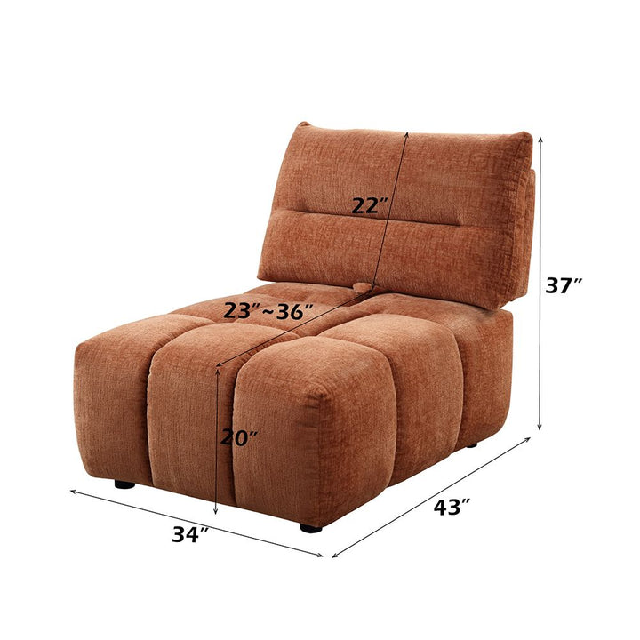 Loanna Moludar - Armless Chair – dimensions diagram