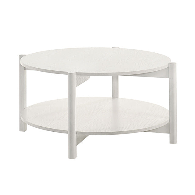 Hyde Round Coffee Table, White - view 2