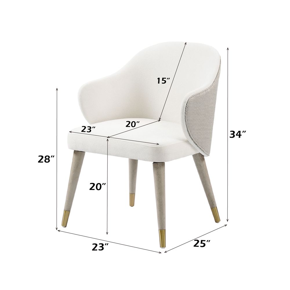 Charity Side Chair (Set-2) – dimensions diagram