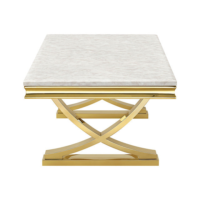Wettingen Coffee Table, Beige/Gold - view 2