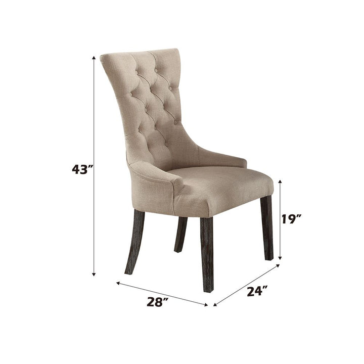 Gerardo Side Chair (Set-2) – dimensions diagram