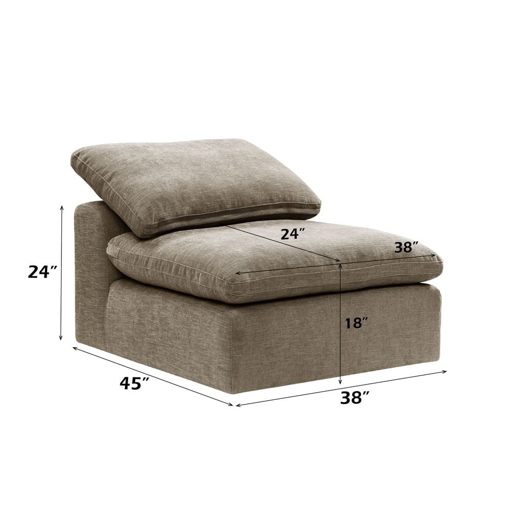 Naveen Modular - Armless Chair – dimensions diagram