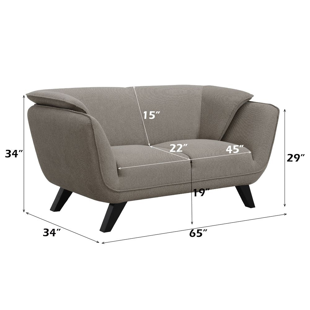 Nayeli Loveseat – dimensions diagram