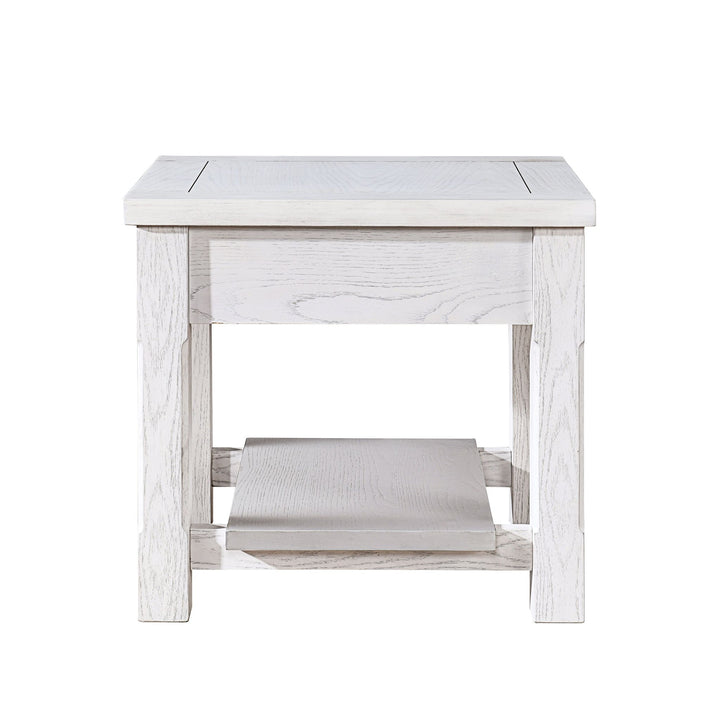 Dorsey 1 Drawer End Table-White