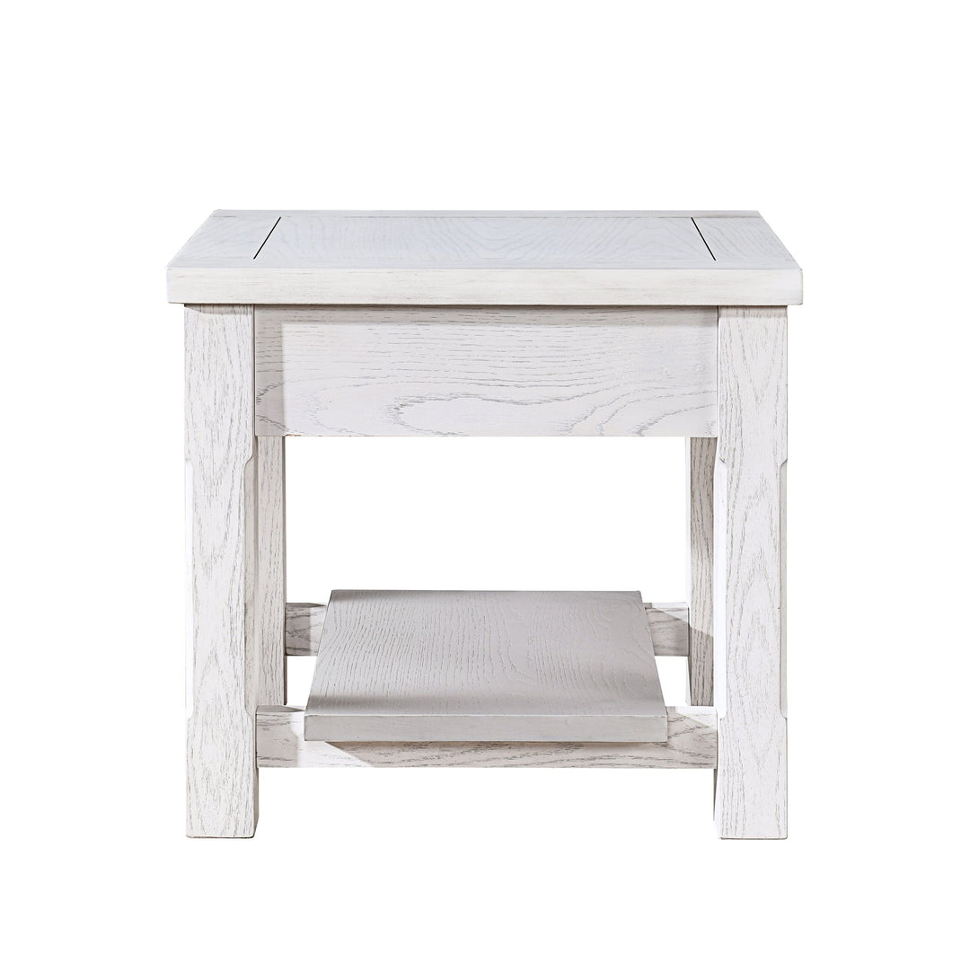 Dorsey 1 Drawer End Table-White