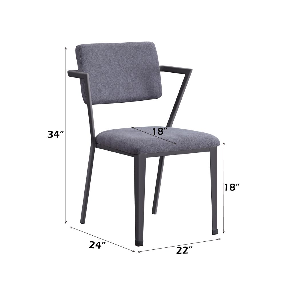 Cargo Dining Chair (Set-2) – dimensions diagram